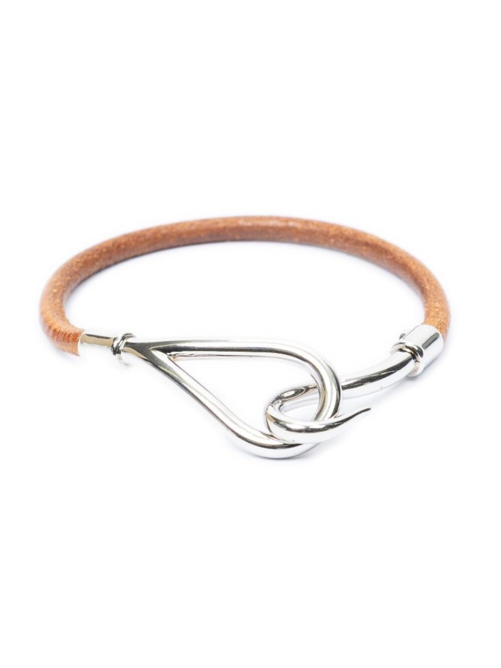 Hermes Jumbo Bracelet Brown Calfskin Leather
